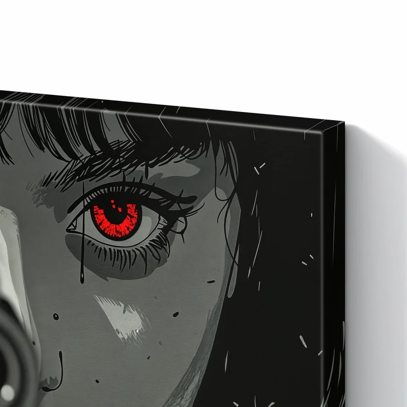Metall Magnettafel - Comicfrau in Grautönen