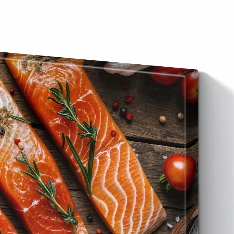 Metall Magnettafel - Lachsfilets