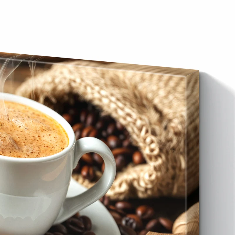 Metall Magnettafel - Kaffee mit Holzschaufel