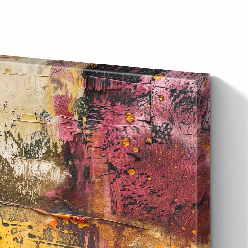 Metall Magnettafel - Papiercollage in Ocker