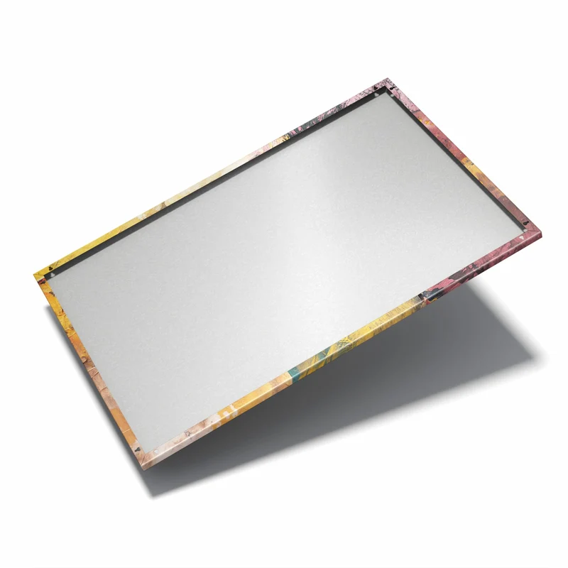 Metall Magnettafel - Papiercollage in Ocker