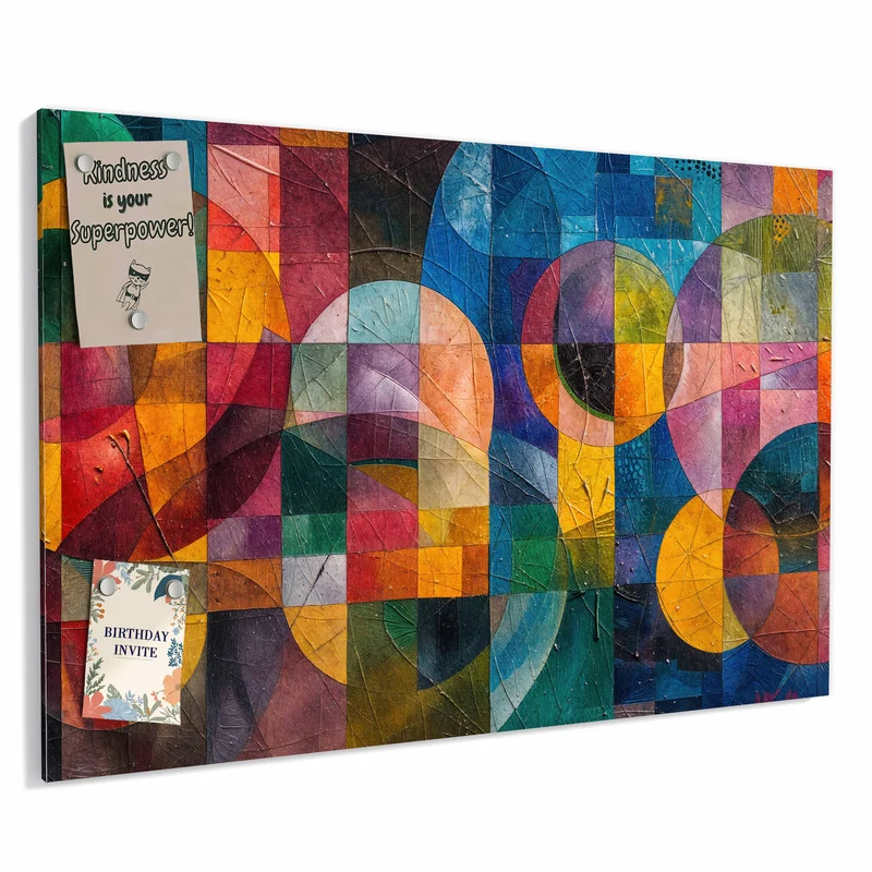 Metall Magnettafel - Kreise und Quadrate