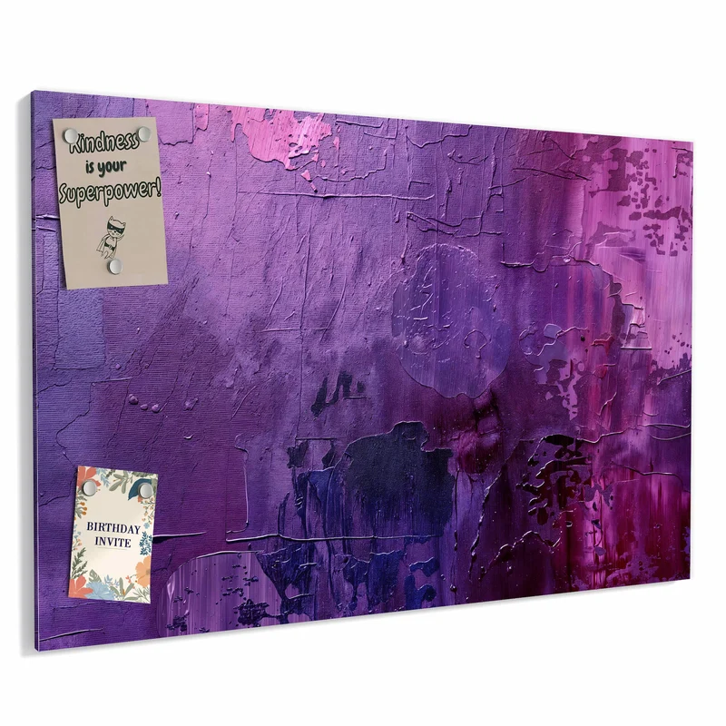 Metall Magnettafel - Violette Farbschichten