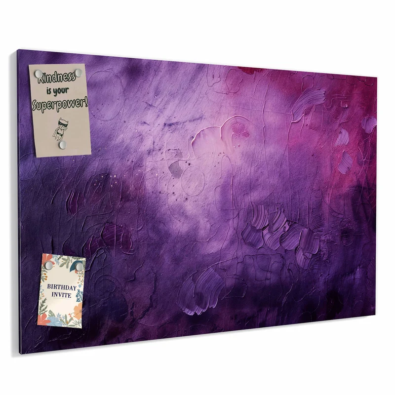 Metall Magnettafel - Violetter Farbnebel
