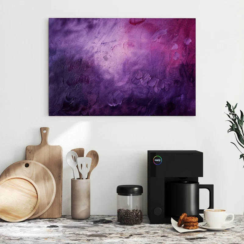 Metall Magnettafel - Violetter Farbnebel