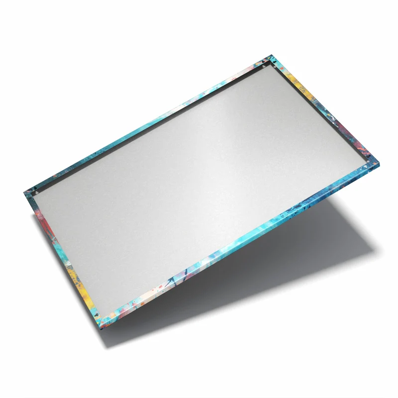 Metall Magnettafel - Weißes Band in Blau