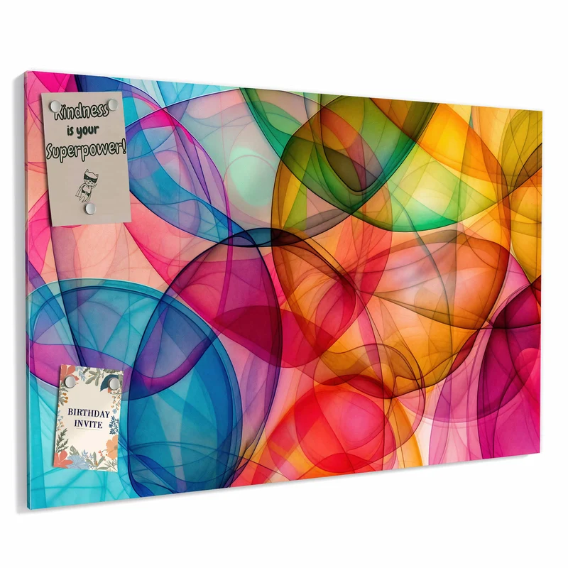 Metall Magnettafel - Durchscheinende Formen