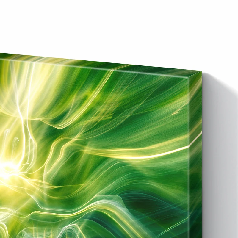 Metall Magnettafel - Grüner Lichtwirbel