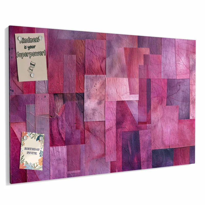 Metall Magnettafel - Magenta Collage