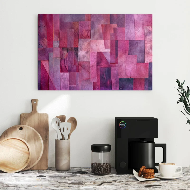 Metall Magnettafel - Magenta Collage