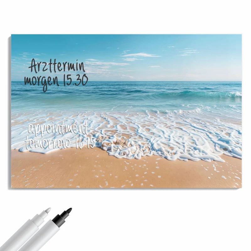 Metall Magnettafel - Auslaufende Welle