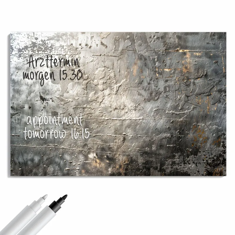 Metall Magnettafel - Gealtertes Metall