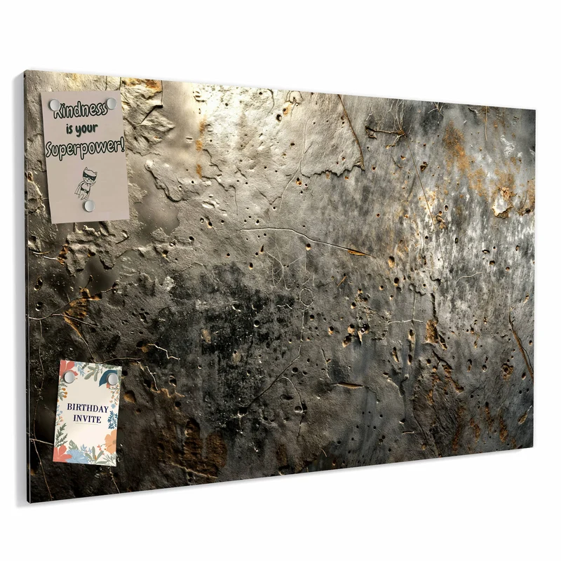 Metall Magnettafel - Zerfressenes Metall