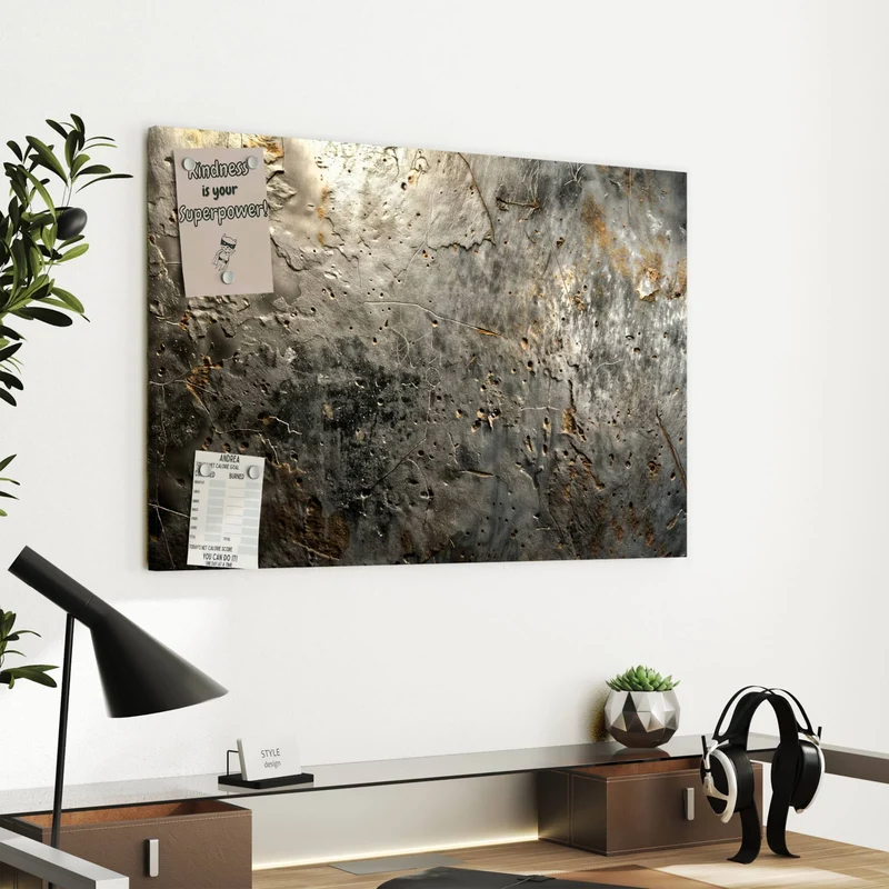 Metall Magnettafel - Zerfressenes Metall