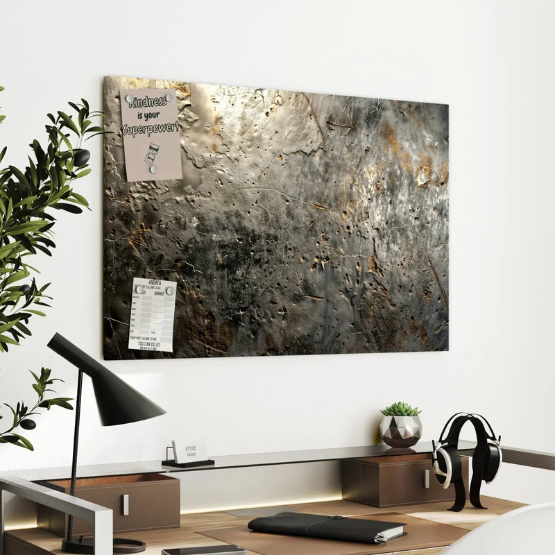 Metall Magnettafel - Zerfressenes Metall