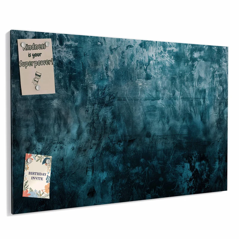 Metall Magnettafel - Petrolblaue Wand