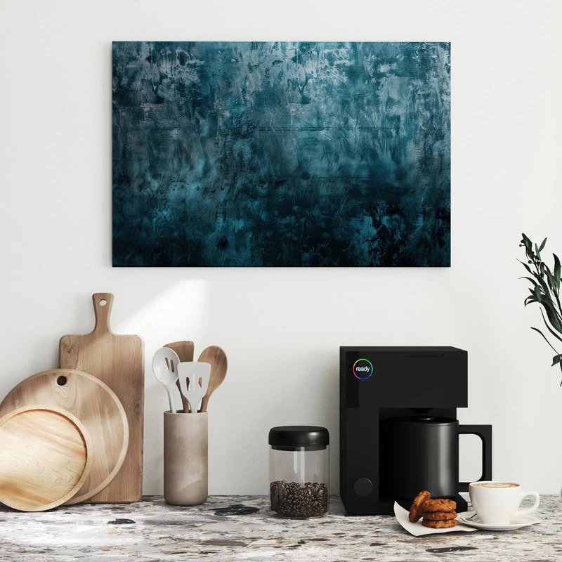 Metall Magnettafel - Petrolblaue Wand