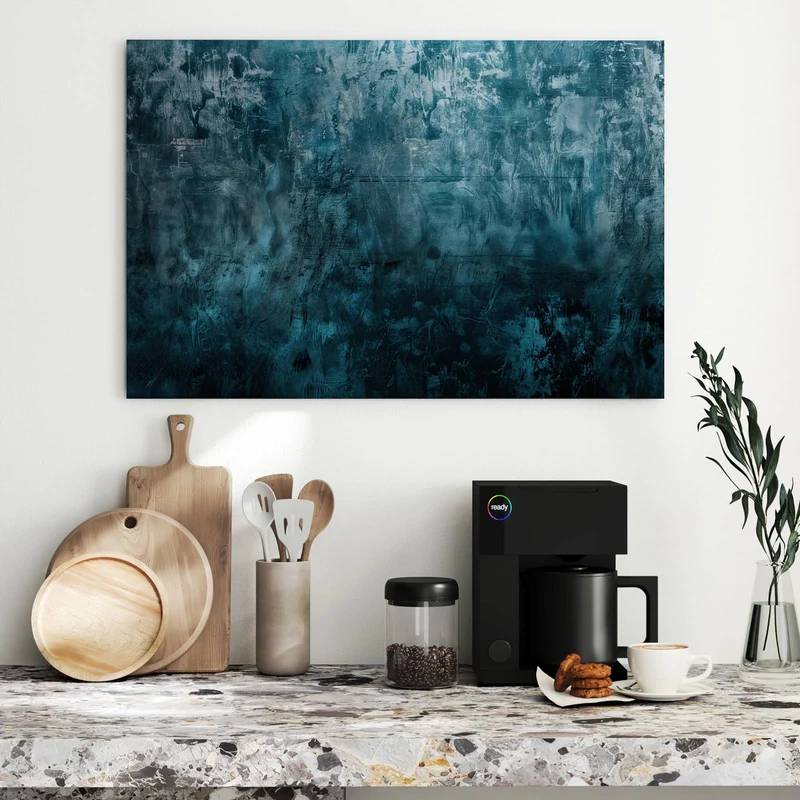 Metall Magnettafel - Petrolblaue Wand