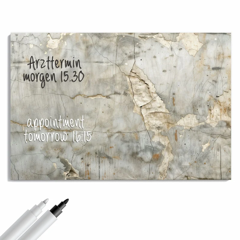 Metall Magnettafel - Abgeplatzter Putz
