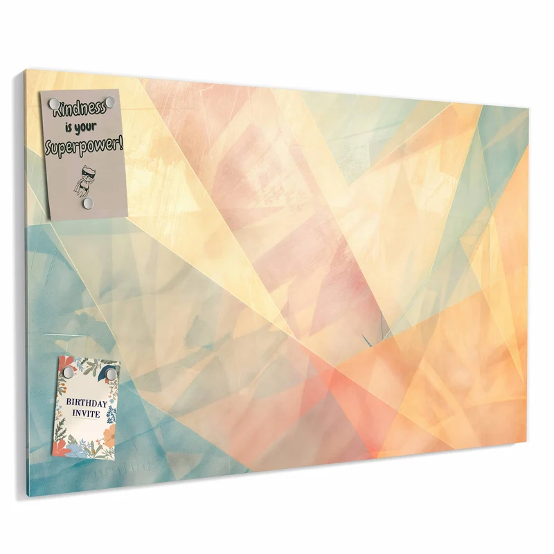 Metall Magnettafel - Geometrie in Pastell