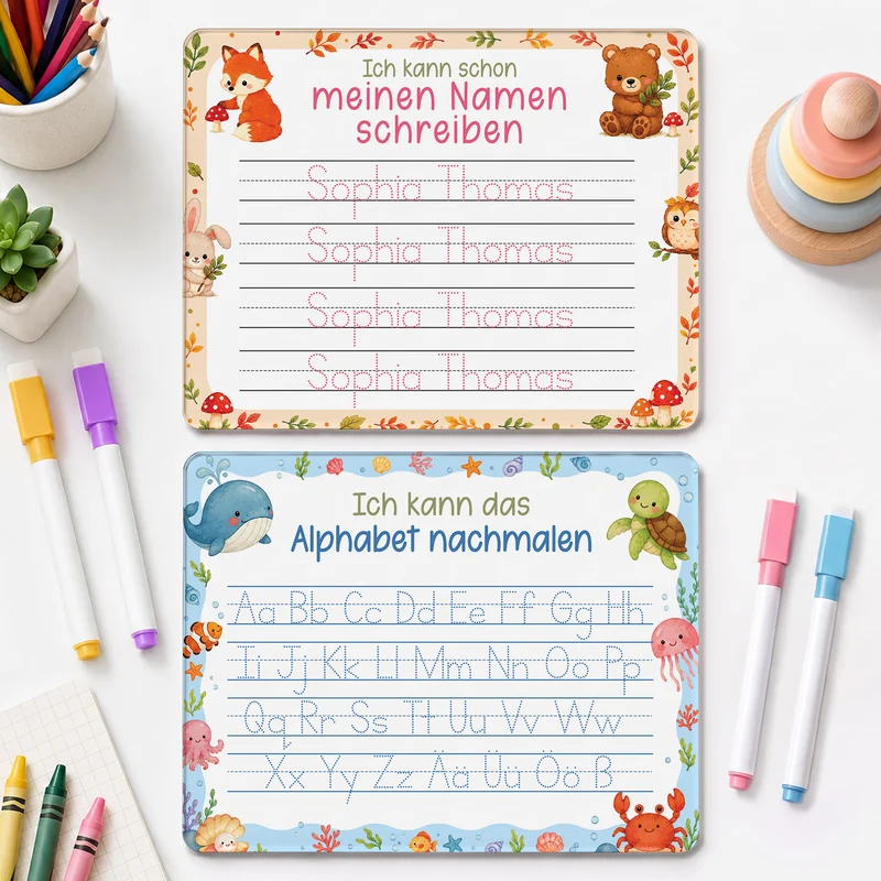 Ich Kann Schon Meinen Namen Schreiben Schreibtafel Kinder - Personalisiertes Geschenk | Acryl Maltafel