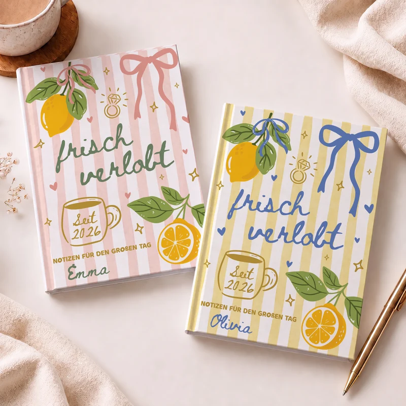Frisch Verlobt - Personalisierte Hochzeitsgeschenke | Notizbuch A5