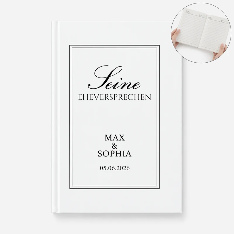 Eheversprechen Brief - Personalisierte Hochzeitsgeschenke | Notizbuch A5