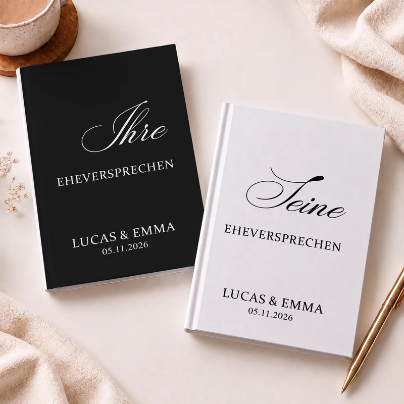 Eheversprechen Brief - Personalisierte Hochzeitsgeschenke | Notizbuch A5