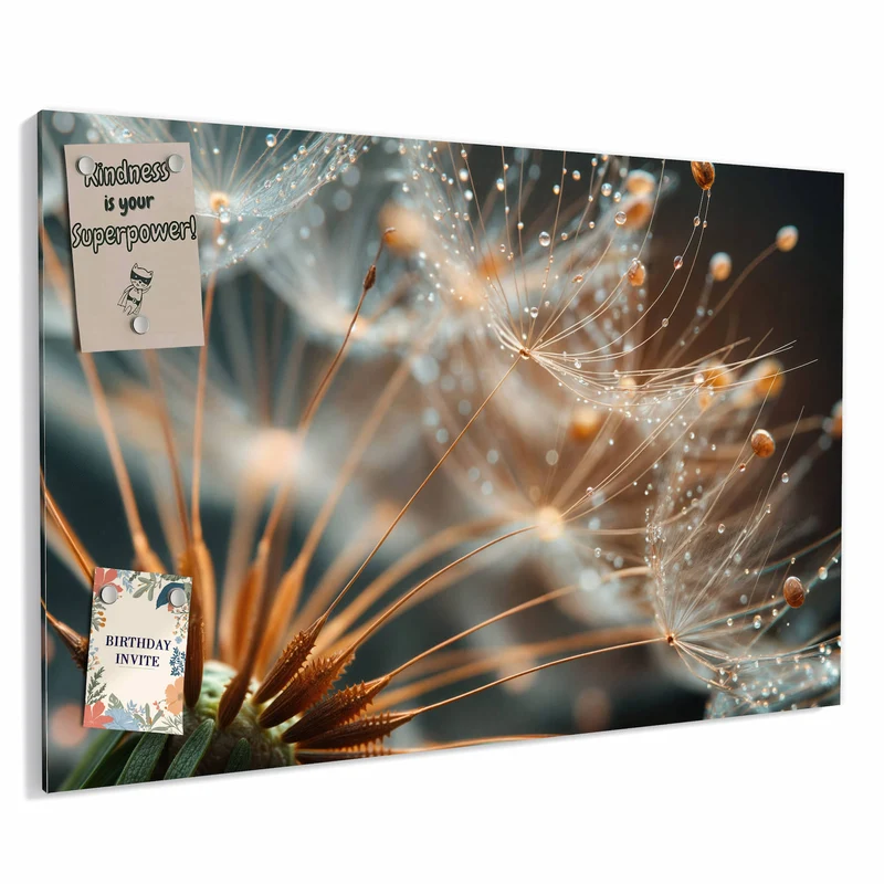 Metall Magnettafel - Pusteblumenperlen