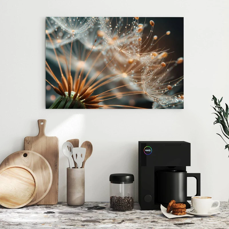 Metall Magnettafel - Pusteblumenperlen