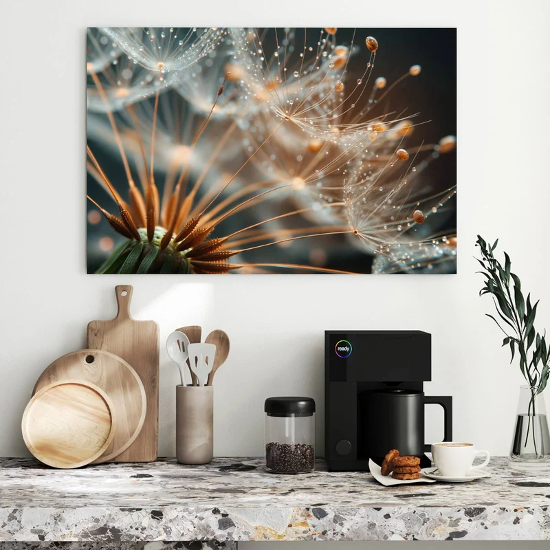 Metall Magnettafel - Pusteblumenperlen