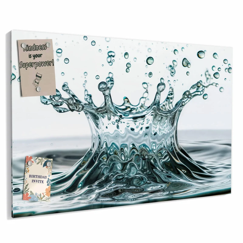 Metall Magnettafel - Spritzende Wasserkrone