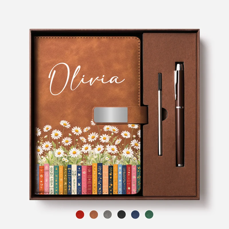 Bücher + Geburtsmonat - Personalisiertes Geschenk | Notizbuch Mit Stift