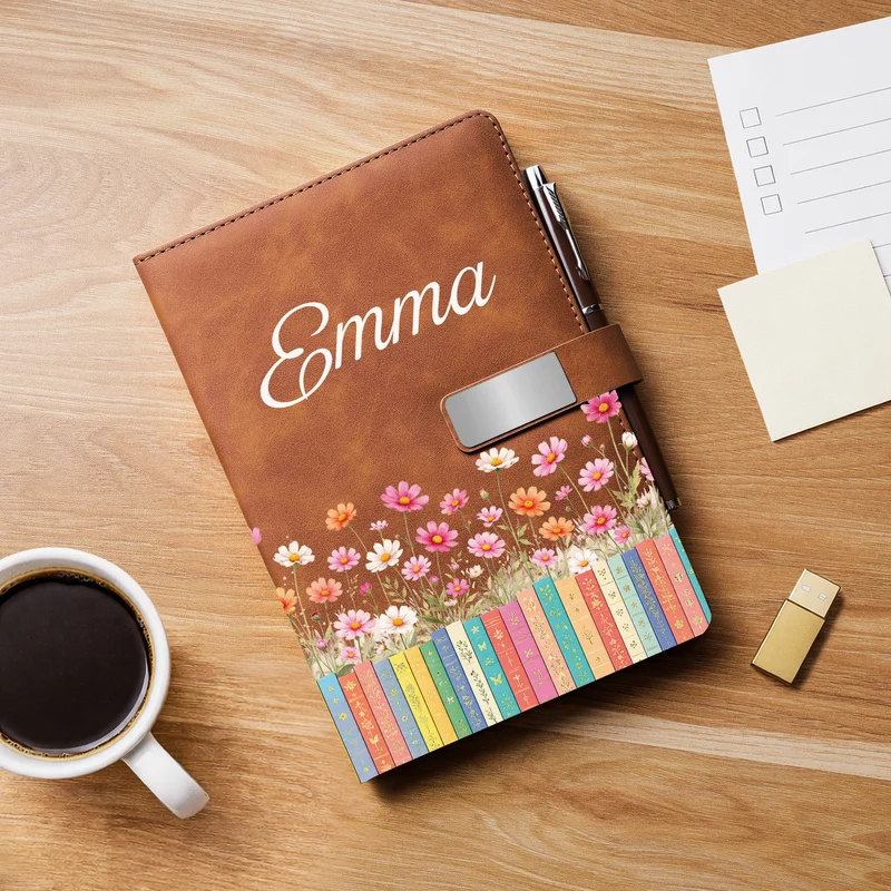 Bücher + Geburtsmonat - Personalisiertes Geschenk | Notizbuch Mit Stift