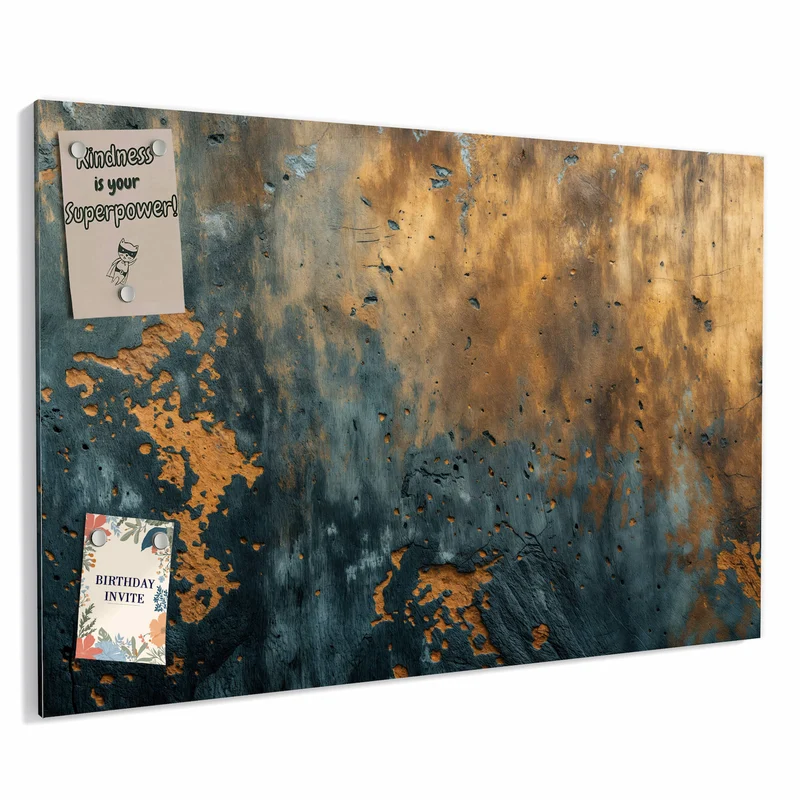 Metall Magnettafel - Rost über Schiefer
