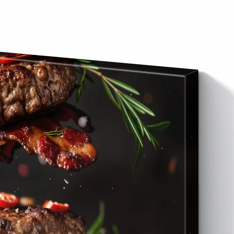 Metall Magnettafel - Burger Patties