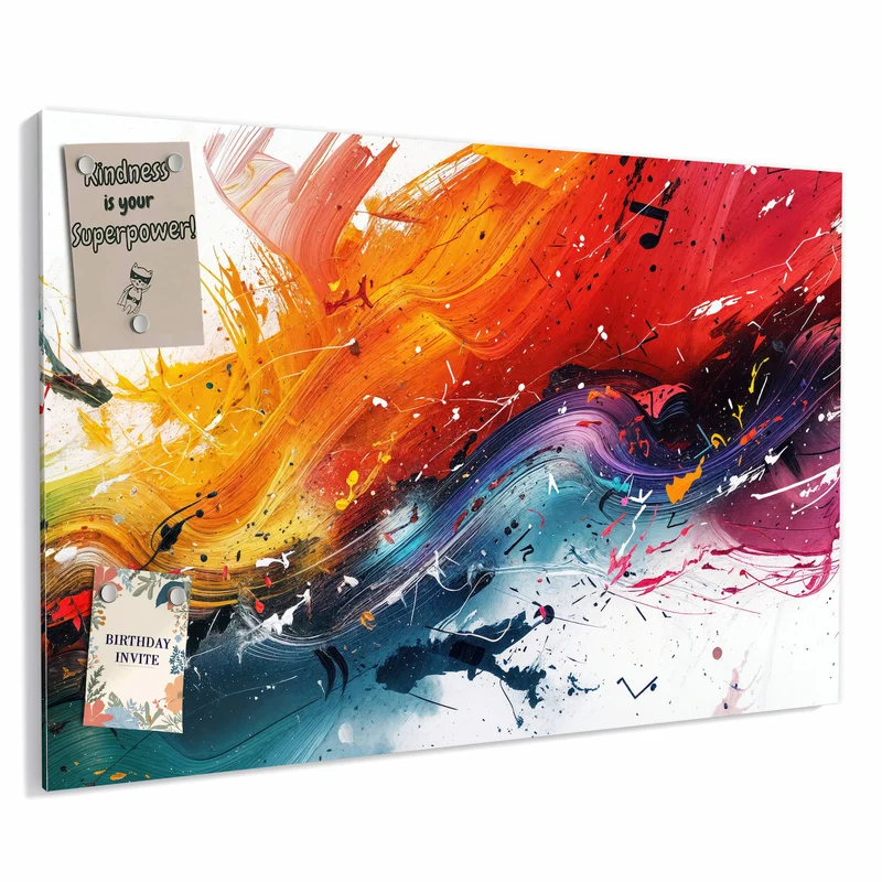 Metall Magnettafel - Farbenexplosion