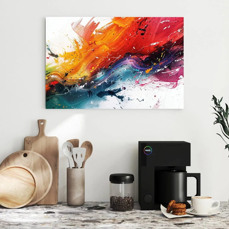 Metall Magnettafel - Farbenexplosion