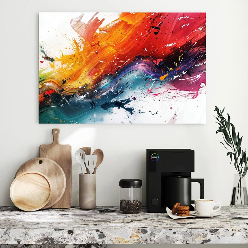 Metall Magnettafel - Farbenexplosion