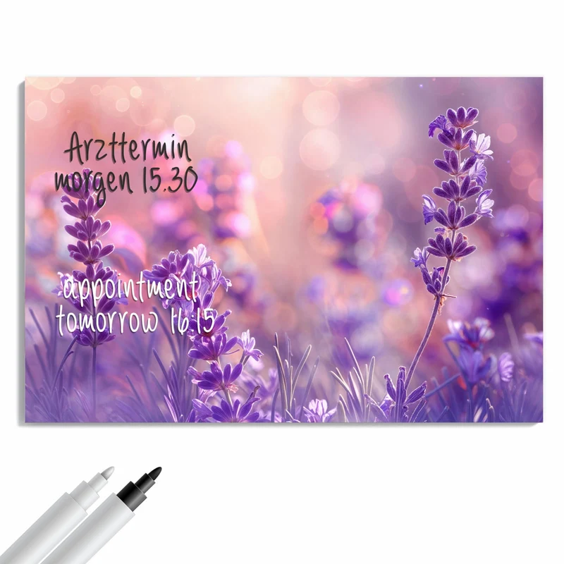 Metall Magnettafel - Lavendeltraum