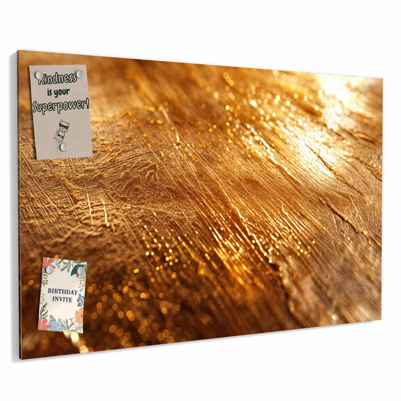 Metall Magnettafel - Schimmerndes Gold