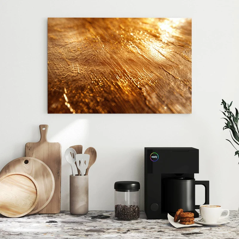 Metall Magnettafel - Schimmerndes Gold