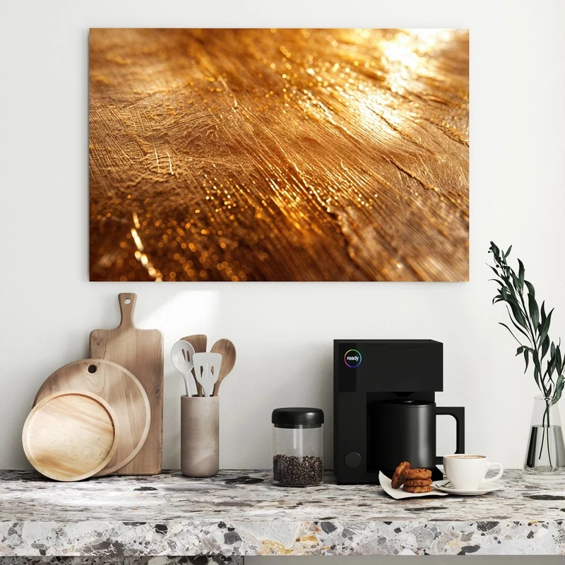 Metall Magnettafel - Schimmerndes Gold