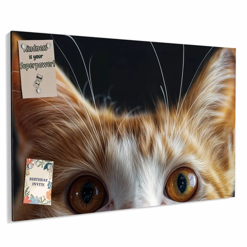 Metall Magnettafel - Katze mit Bernsteinaugen