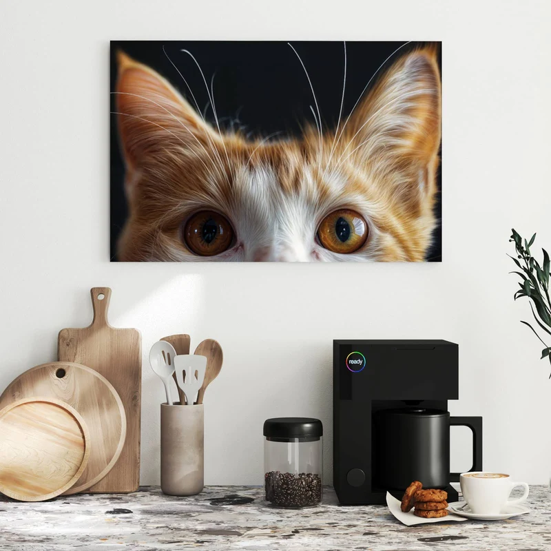 Metall Magnettafel - Katze mit Bernsteinaugen