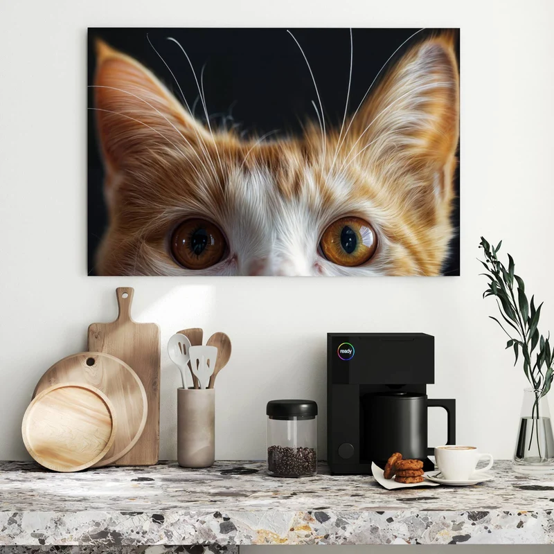 Metall Magnettafel - Katze mit Bernsteinaugen