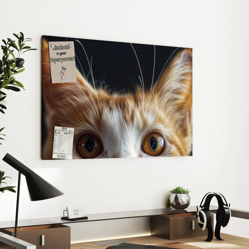 Metall Magnettafel - Katze mit Bernsteinaugen