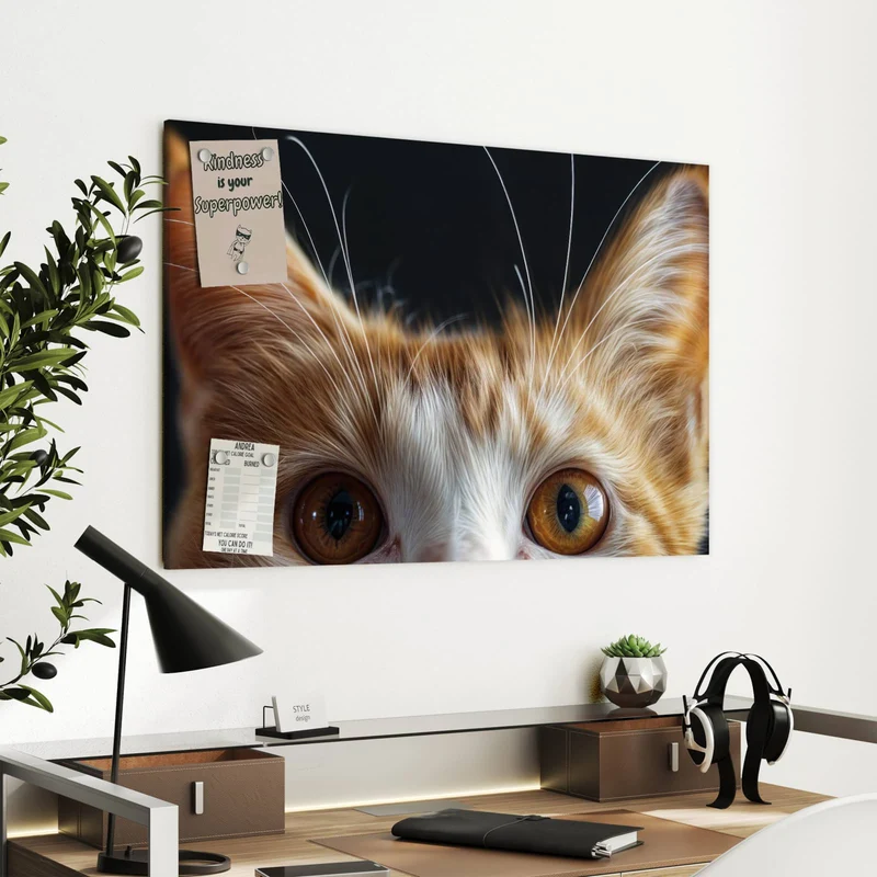 Metall Magnettafel - Katze mit Bernsteinaugen