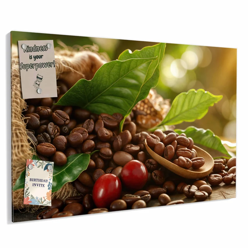 Metall Magnettafel - Rote Kaffeekirschen
