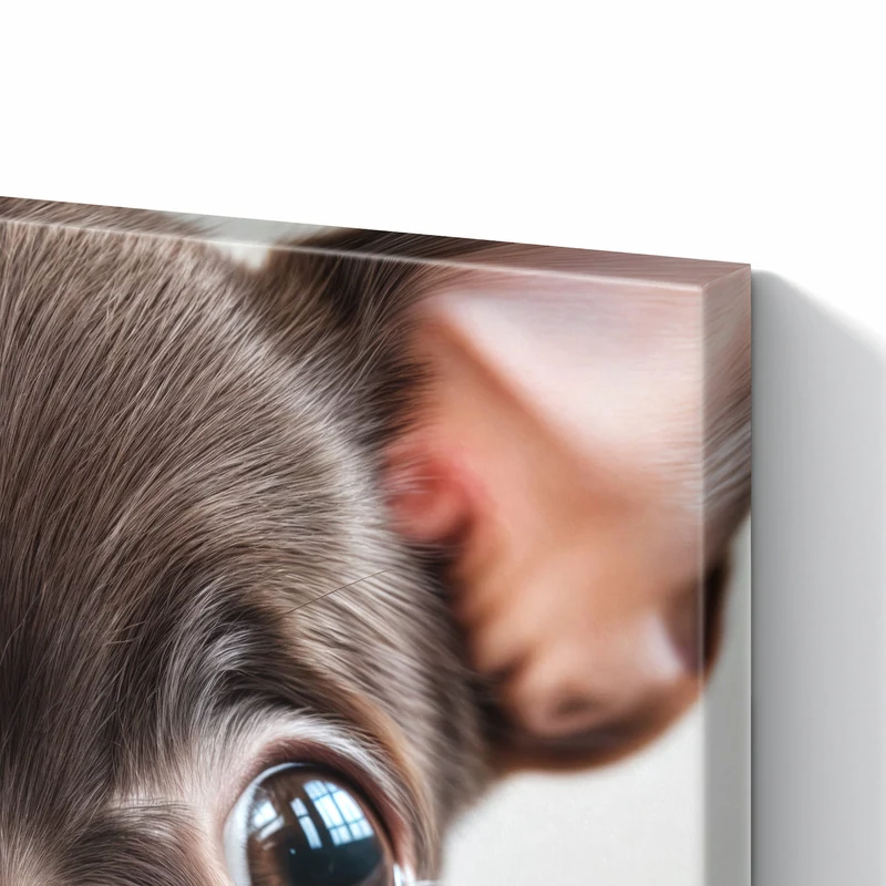 Metall Magnettafel - Chihuahua mit Halsband